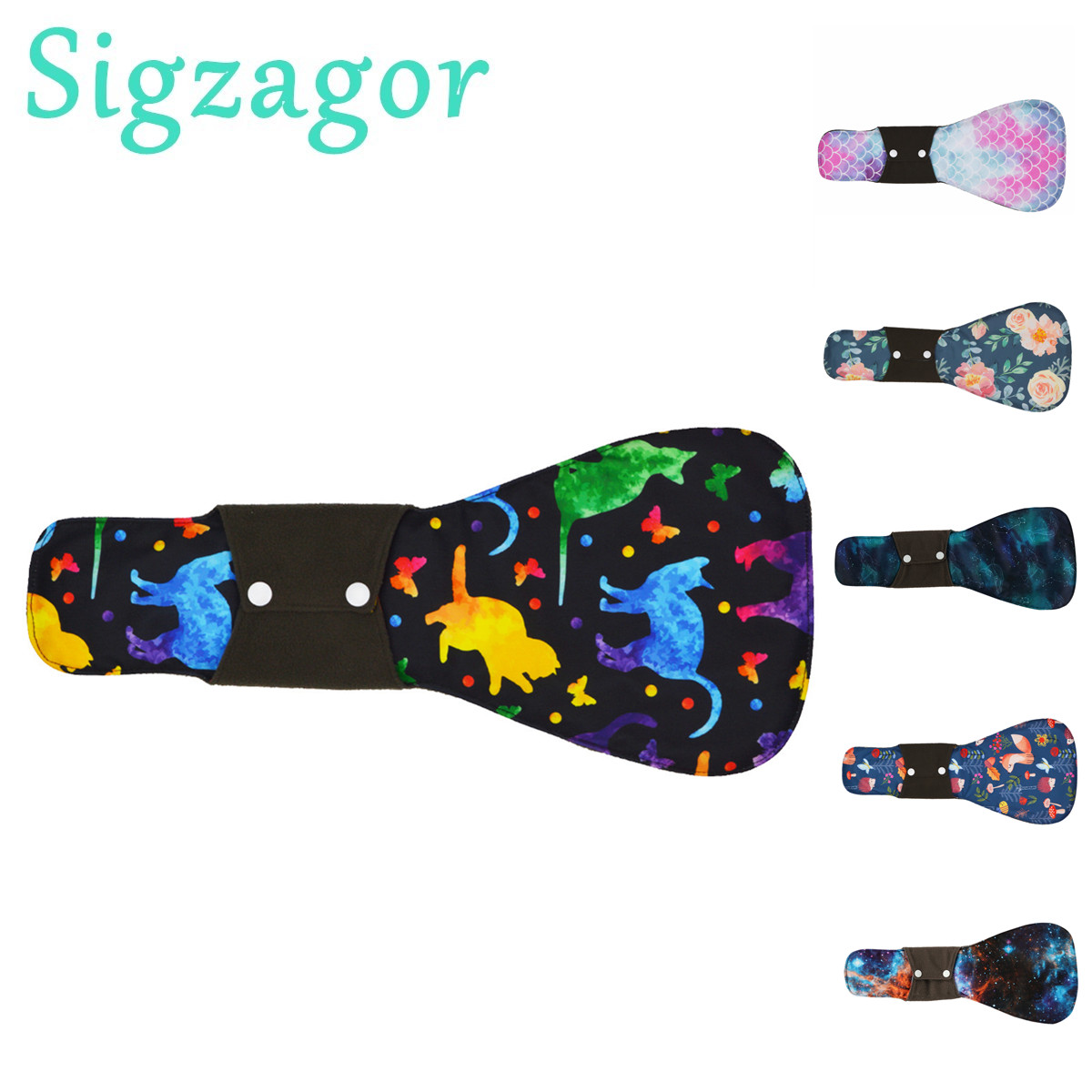 Cloth Pad Reusable - [Sigzagor]1 XXL Cloth Menstrual Pad Sanitary