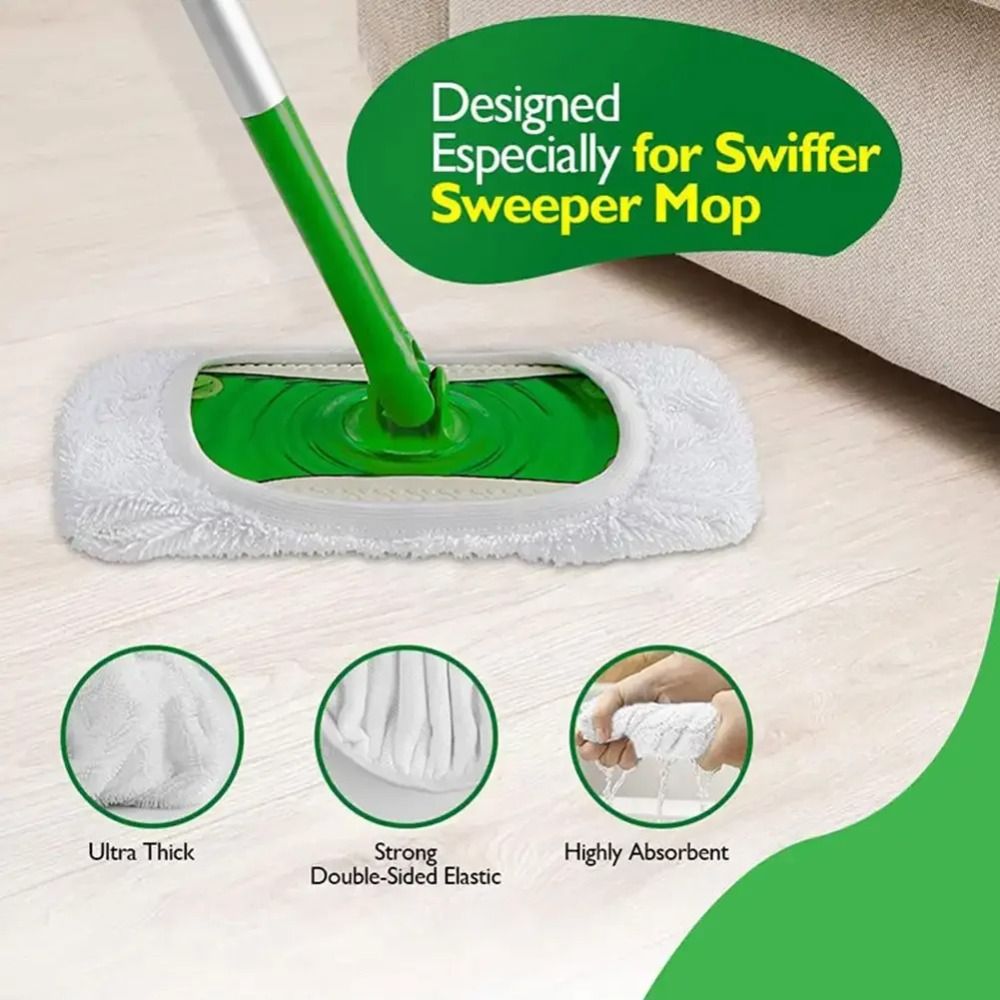 1/4Pcs Flat Mop Head Microfibe - đánh giá và giá Cloth Pad Reusable
