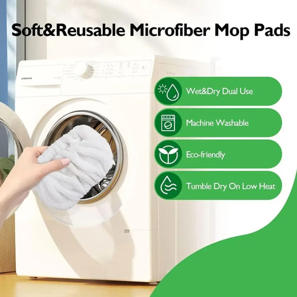 1/4Pcs Flat Mop Head Microfibe - đánh giá và giá Cloth Pad Reusable
