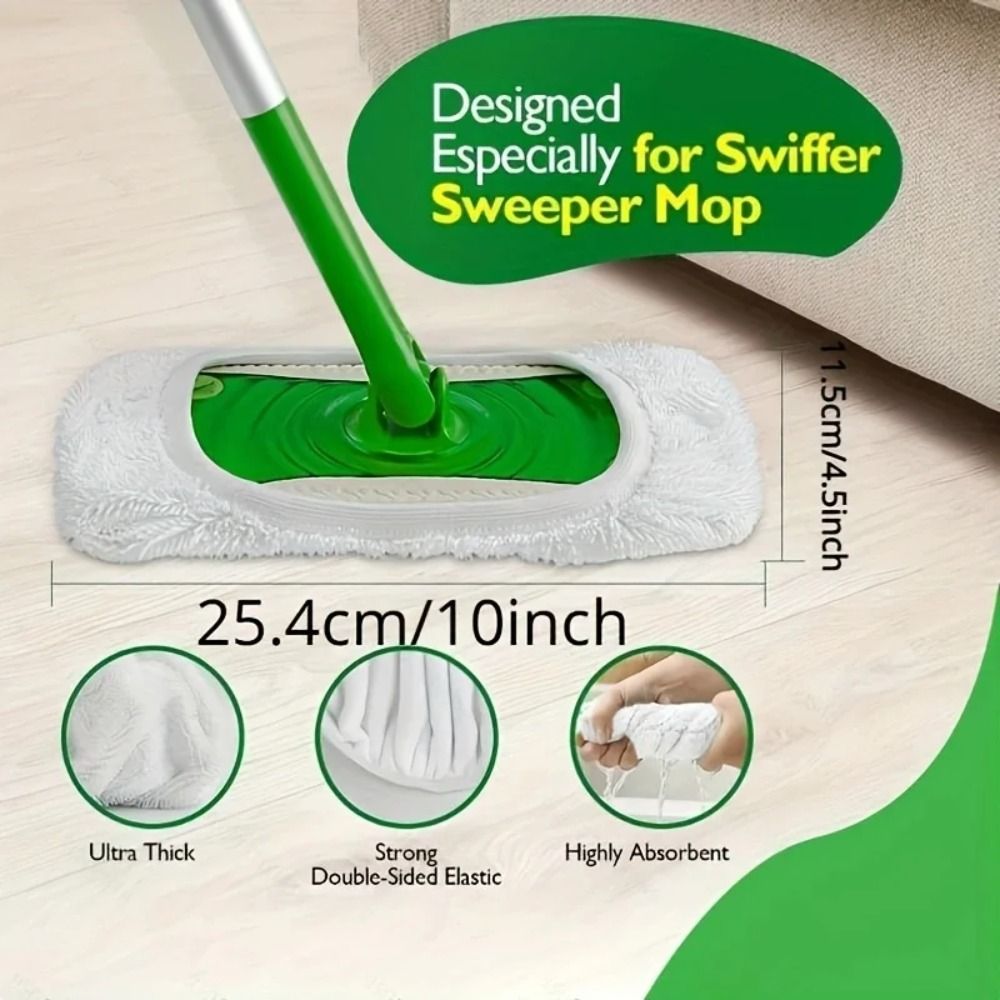 1/4Pcs Flat Mop Head Microfibe - đánh giá và giá Cloth Pad Reusable