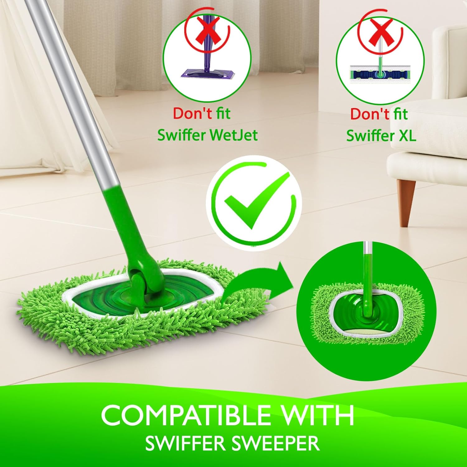 2 Pack Reusable Microfiber Mop - đánh giá và giá Cloth Pad Reusable
