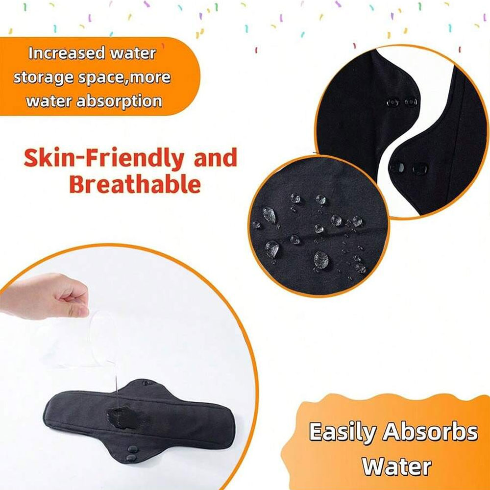 5Pcs Set Reusable Washable Bla - đánh giá và giá Cloth Pad Reusable